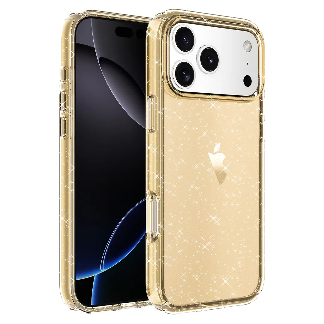 iPhone 17 Pro Fleck Glitter Case Gold